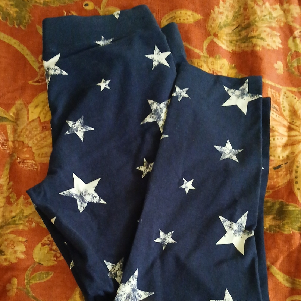 Mixit Dark Blue Leggings with White Star Pattern